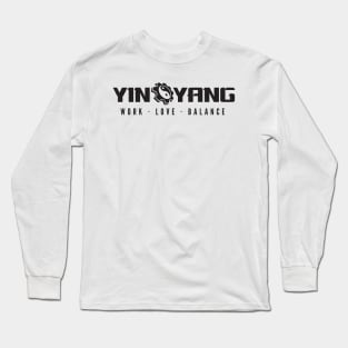 Ying Yang Work Love Balance (Light) Long Sleeve T-Shirt